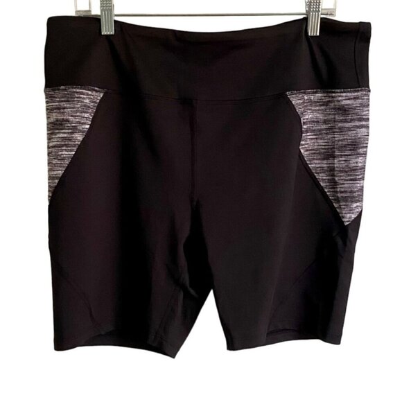 Golden Union Black Gray Activewear Workout Shorts Women's Size 1X NEW - Picture 3 of 6